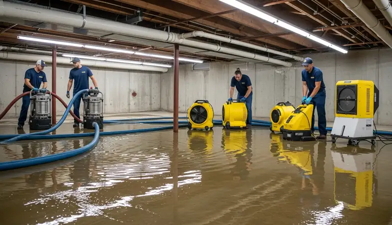 Basement Water Extraction and Drying Project in Palm Desert, CA in Palm Desert, CA